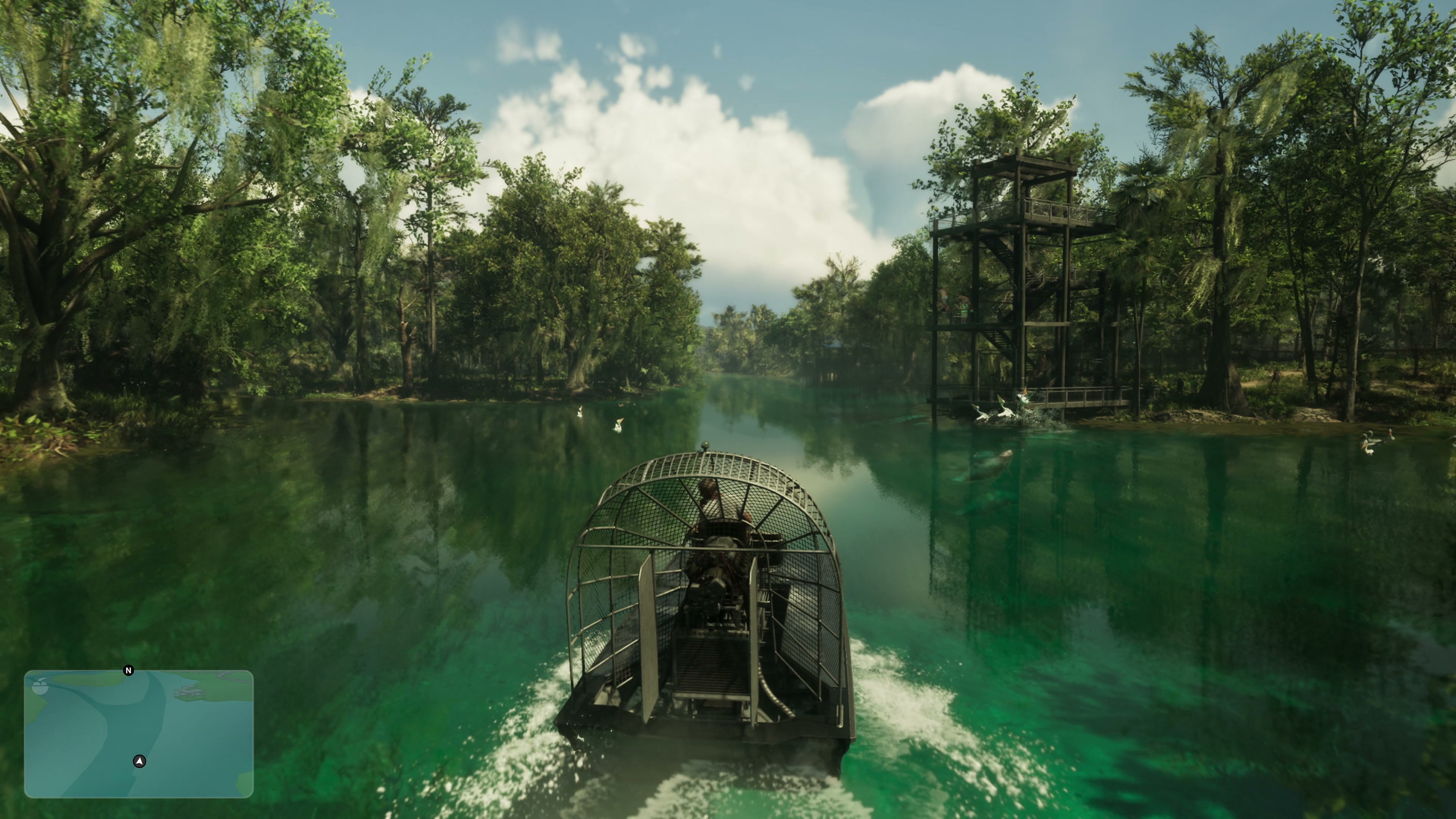 Airboat crossing the swamps of Leonida in GTA 6